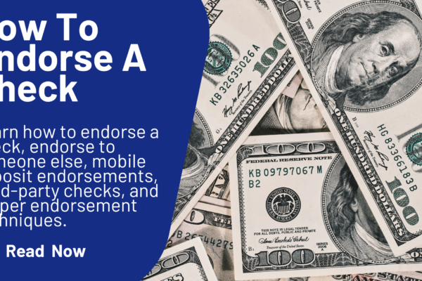 How To Endorse A Check