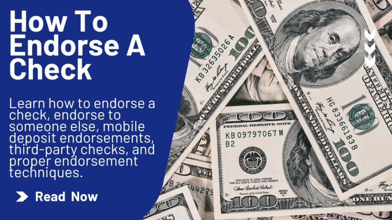 How To Endorse A Check